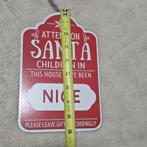 Attention Santa Holiday Changeable Sign Naughty or Nice NEW - Picture 8 of 10